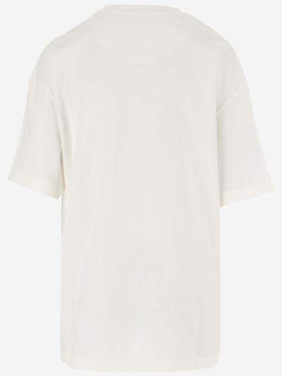 Shop Jil Sander Cotton T-shirt With Graphic Print In Red