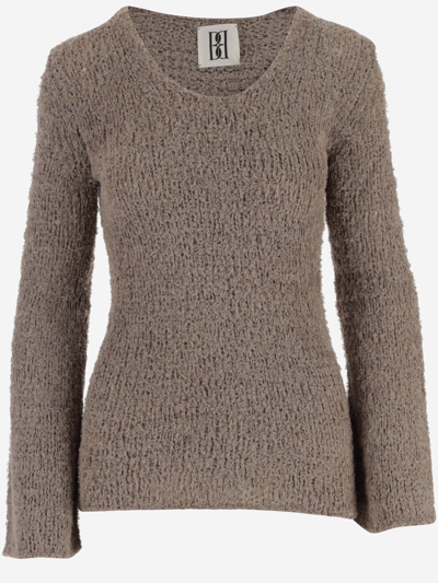 Shop By Malene Birger Cotton Blend Sweater In Beige