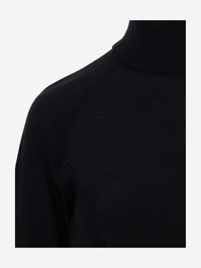 Shop Armarium Wool Blend Sweater In Black