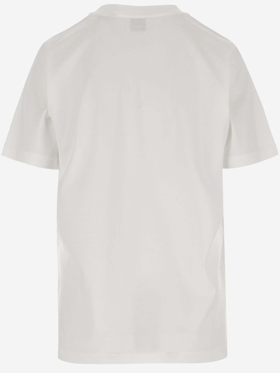 Shop Burberry Cotton T-shirt With Logo In White