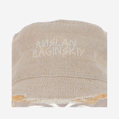 Shop Ruslan Baginskiy Hemp Bucket Hat In Beige
