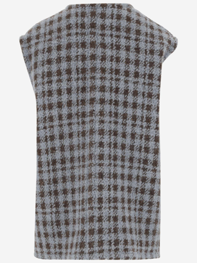 Shop Etro Houndstooth Over Vest With Embroidery In Muti