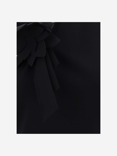 Shop Coperni Technical Jersey Top With Flower Detail In Black