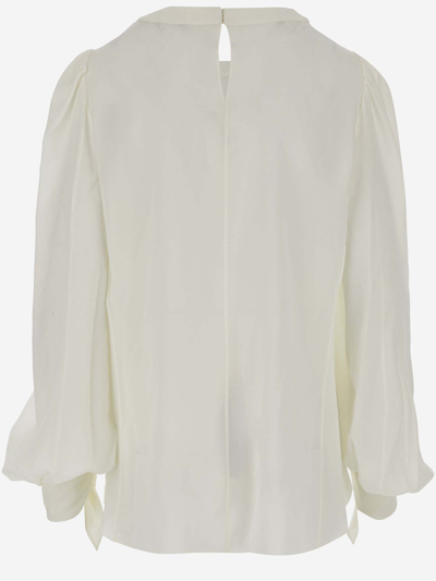Chloé Silk Crepe De Chine Blouse In White