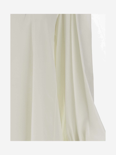 Shop Chloé Crêpe De Chine Top With Knotted Detail In White