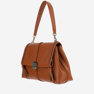 Shop Chloé Medium Penelope Shoulder Bag In Brown