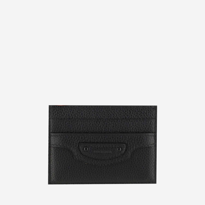 Shop Balenciaga Neo Classic Card Holder In Black