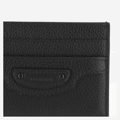 Shop Balenciaga Neo Classic Card Holder In Black