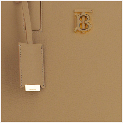 Shop Burberry Frances Small Tote Bag In Beige