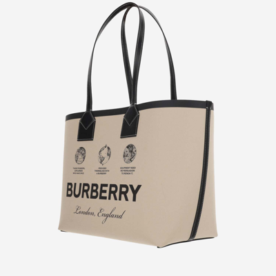 Shop Burberry Medium London Tote Bag In Beige