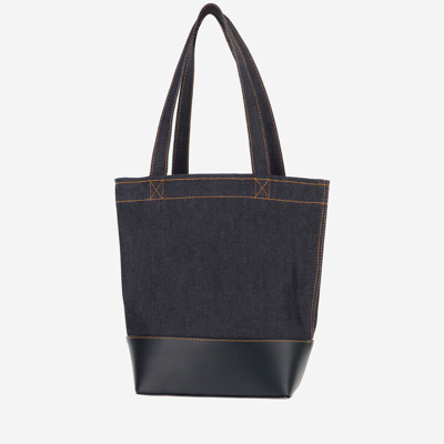 Shop Apc Axel Small Tote Bag In Denim