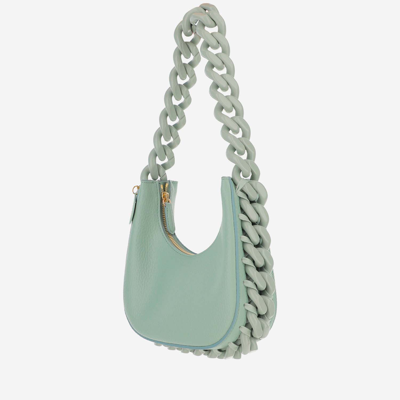 Shop Stella Mccartney Mini Frayme Shoulder Bag In Green