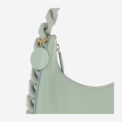 Shop Stella Mccartney Mini Frayme Shoulder Bag In Green