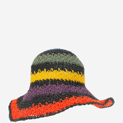Ruslan Baginskiy Woven Straw Hat In Multicolour
