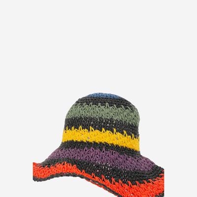 Ruslan Baginskiy Woven Straw Hat In Multicolour