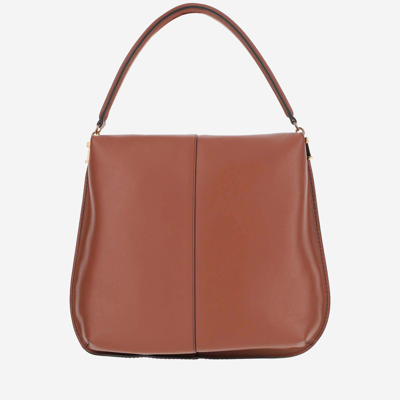 Shop Tod's Tods Large Leather T Case Hobo Bag In Brown