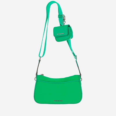 Shop Michael Michael Kors Logo Jet Set Shoulder Bag In Green
