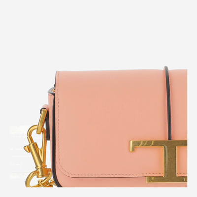 Shop Tod's Mini T Timeless Shoulder Bag In Pink