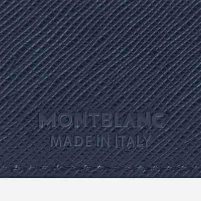 Shop Montblanc Sartorial 6 Compartment Wallet In Blue