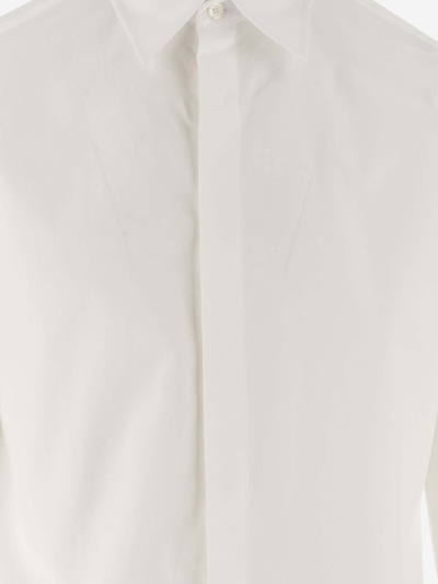 Shop Valentino Cotton Poplin Shirt In White