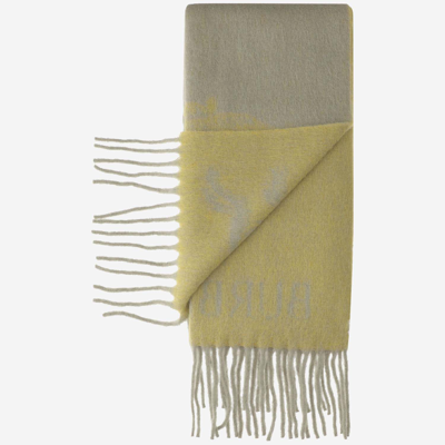 Shop Burberry Wool Blend Scarf With Ekd In Red