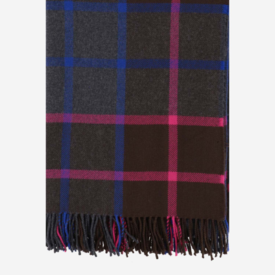 Shop Etro Wool Scarf With Check Pattern In Red