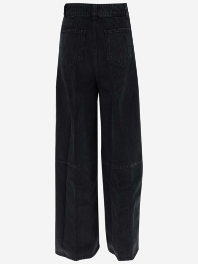 Shop Khaite High Waist Denim Jeans In Black