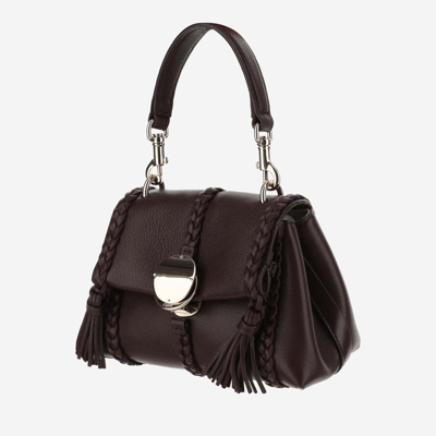 Chloé Mini Penelope Bag Dark Brown In Deep Violine