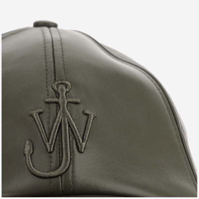 Shop Jw Anderson Baseball Hat With Logo In Dark Olive