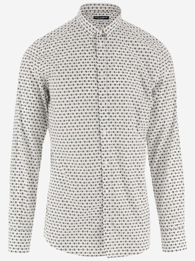 Shop Dolce & Gabbana Dg All-over Cotton Shirt In Red