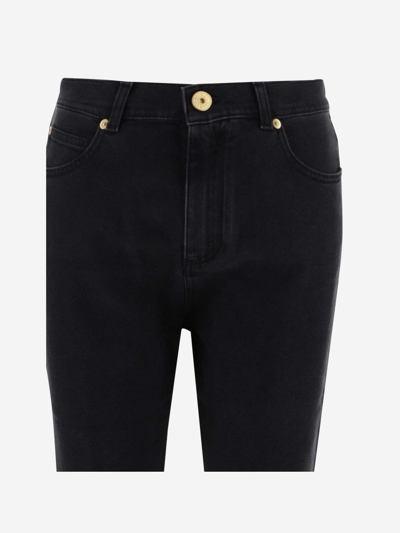Shop Balmain Slim Denim Jeans In Black