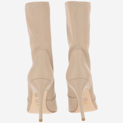 Shop Stuart Weitzman Luxecurve 100mm Ankle Boot In Dune