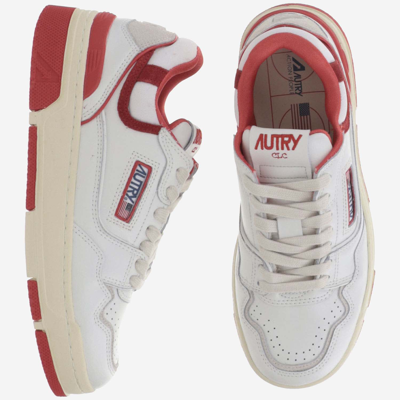 Shop Autry Sneakers Clc In Wht/rd
