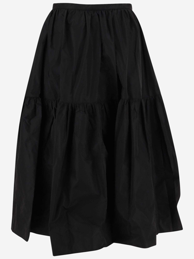 Shop Patou Polyfaille Skirt In Black