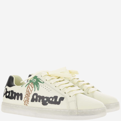Shop Palm Angels Palm One Sketchy Sneakers With Logo In Yellow