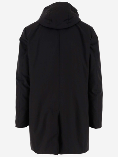 Shop Moorer Technical Fabric Coat In Black