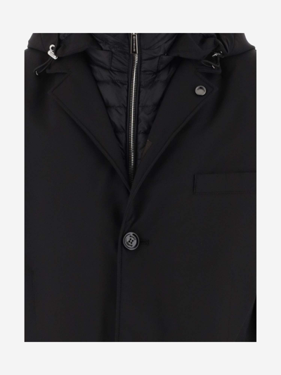 Shop Moorer Technical Fabric Coat In Black