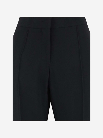 Shop Jil Sander Viscose Blend Pants In Black