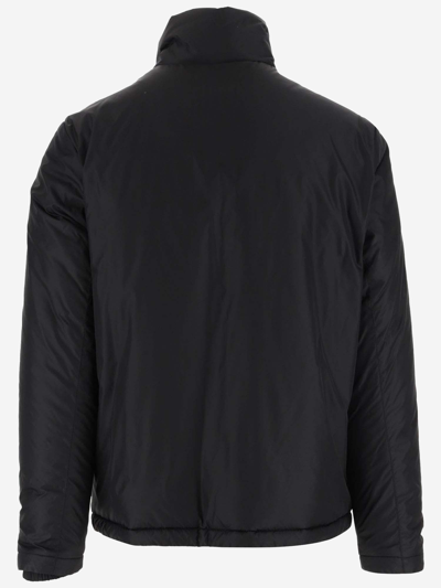 Shop Golden Goose Nylon Jacket With Logo In Black