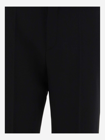 Shop Chloé Cropped Bootcut Pants In Black
