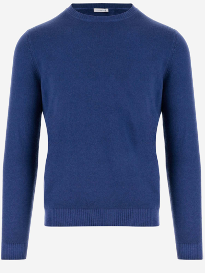 Shop Malo Virgin Wool Pullover In Blue