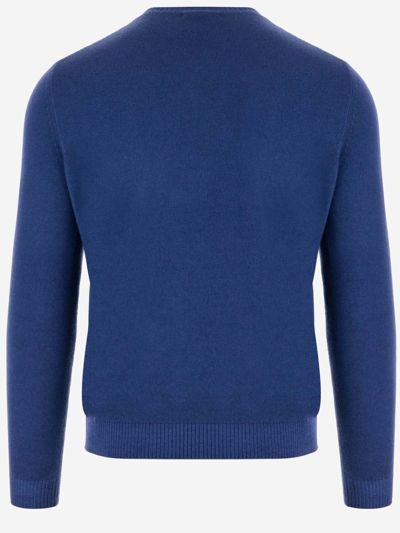 Shop Malo Virgin Wool Pullover In Blue