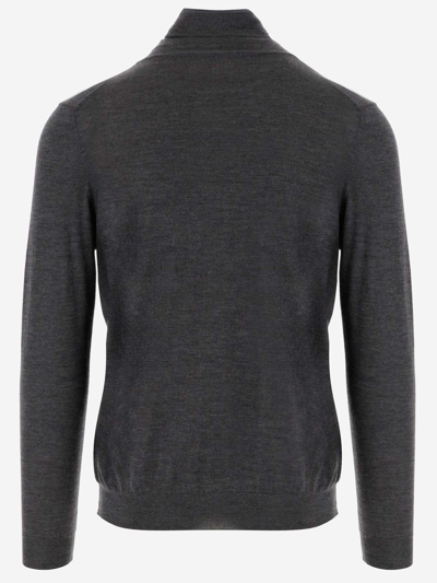 Shop Malo Cashmere And Silk Blend Pullover In Grey