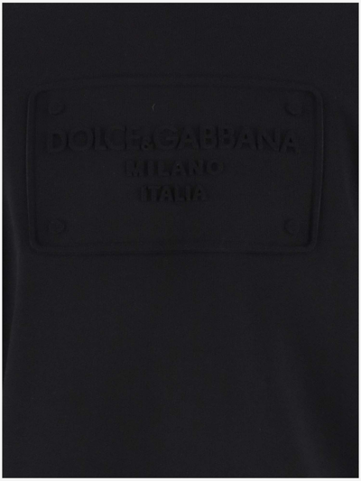 Shop Dolce & Gabbana Cotton Sweatshirt With Logo In Black