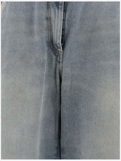 Shop Palm Angels Wide Jeans Made Of Cotton Denim