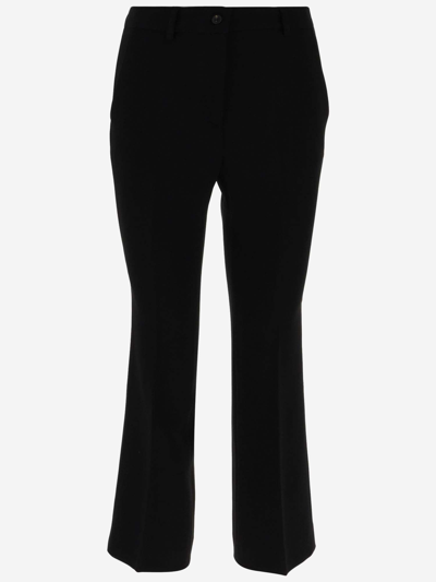 Shop Alberto Biani Technical Jersey Pants In Black