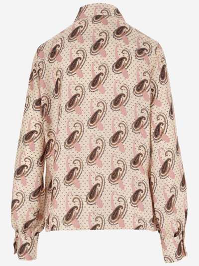 Shop Etro Twill Shirt With Paisley Pattern In Red