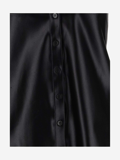 Shop Coperni Synthetic Satin Shirt In Black