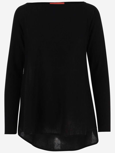 Shop Wild Cashmere Silk And Cashmere Blend Pullover In Black