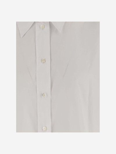 Shop Alberto Biani Cotton Poplin Shirt In White
